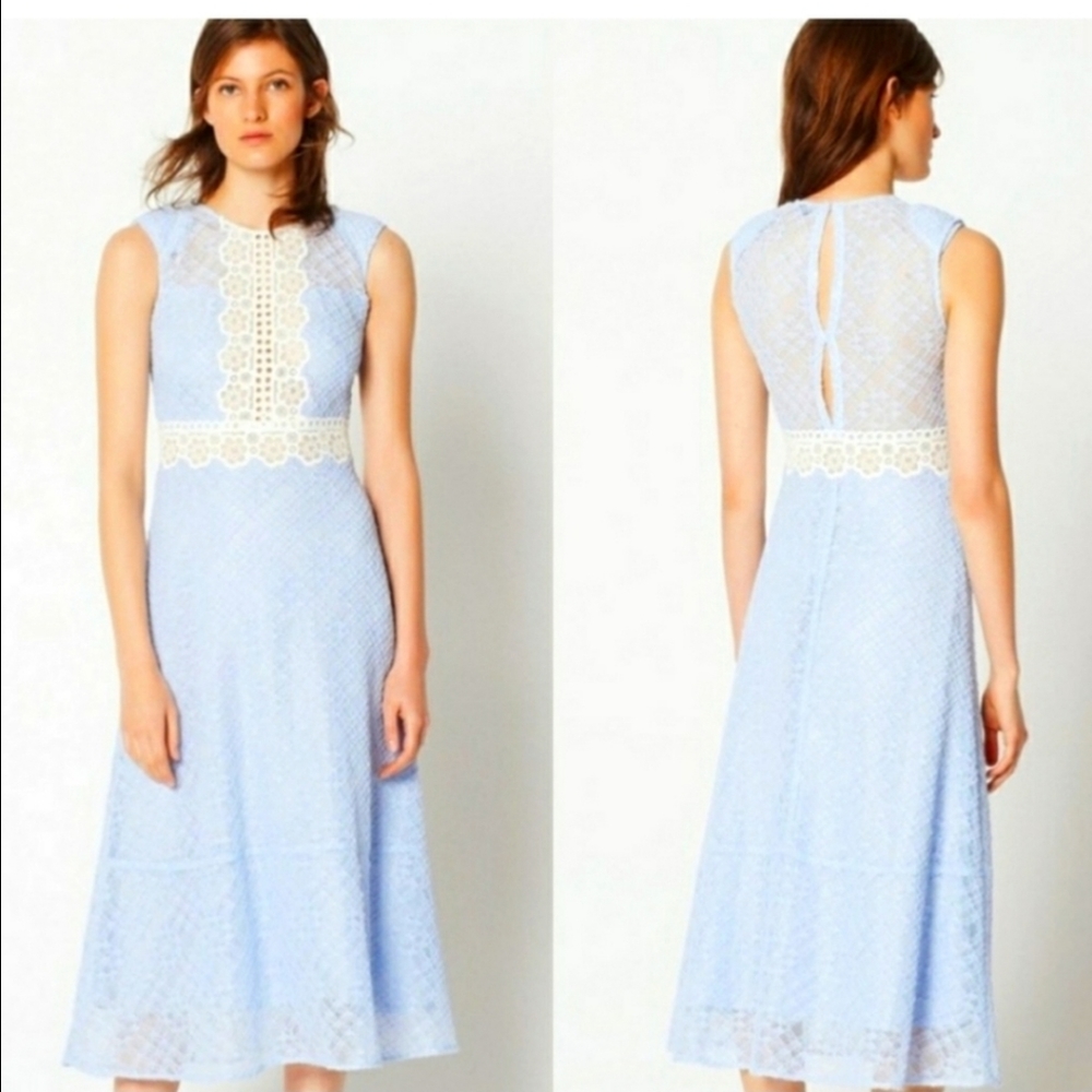 Sandro eyelet midi dress